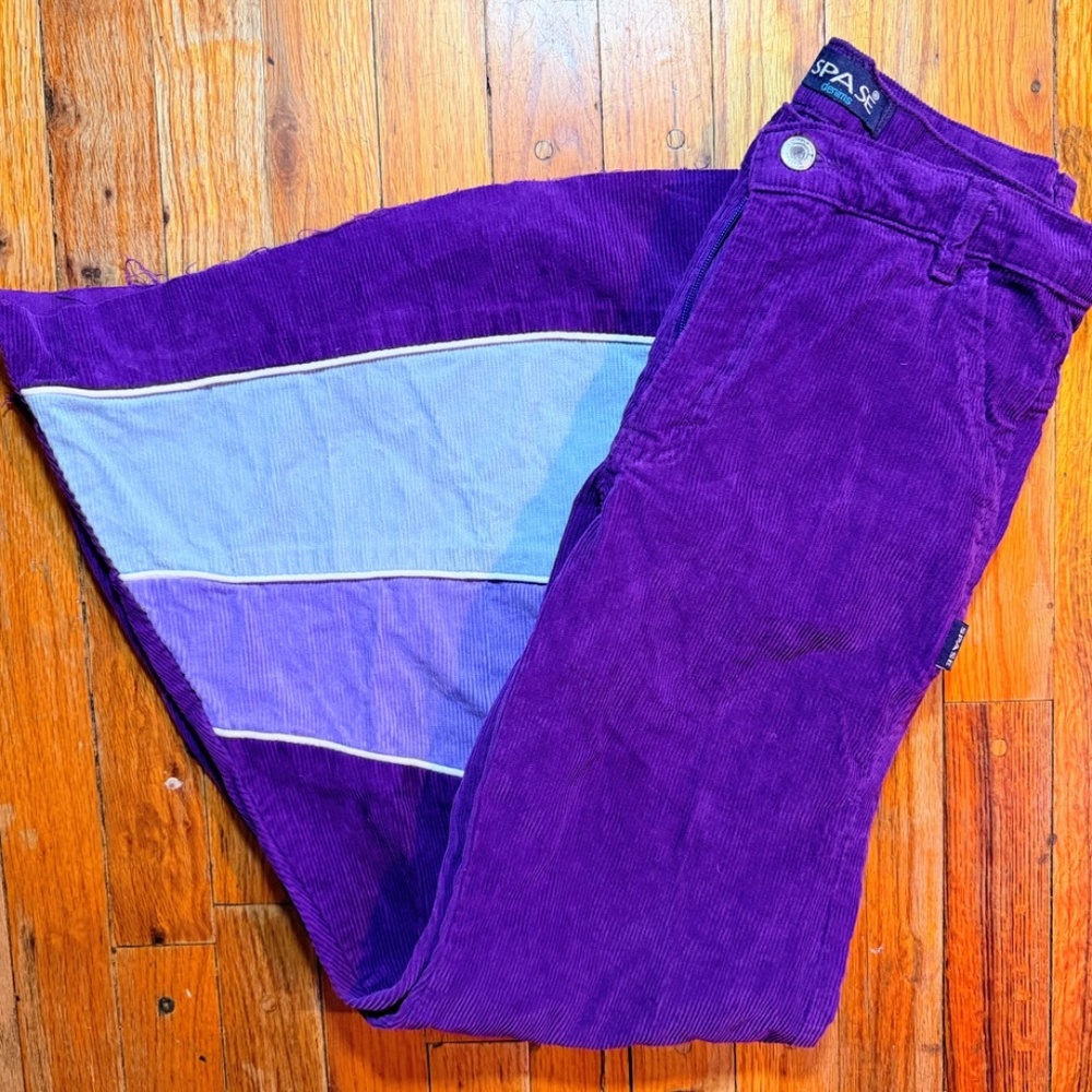 Space Purple Corduroy Flare Pants
